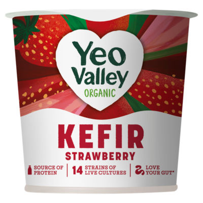 Yeo Valley Bio Erdbeer-Kefir Joghurtgetränk 350g