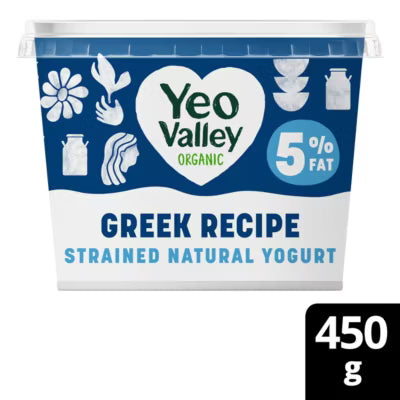 Yeo Valley Greek Strained Natural Yogurt 450g (British brand)