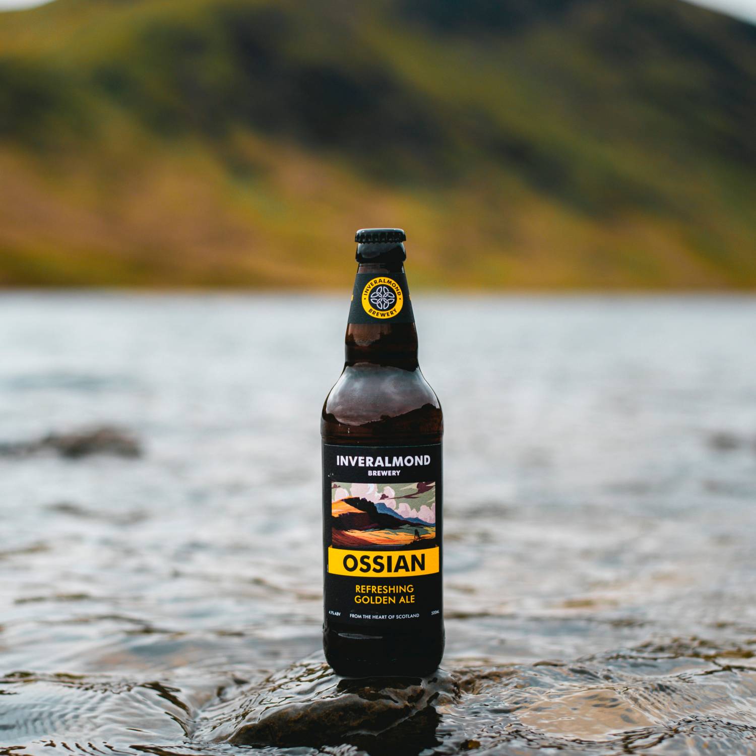 Inveralmond Brewery Ossian golden ale 500ml, imported from the UK