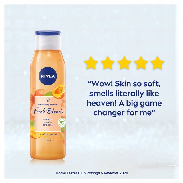 NIVEA Fresh Blends Apricot & Mango Rice Milk Shower Gel Cream   300ml