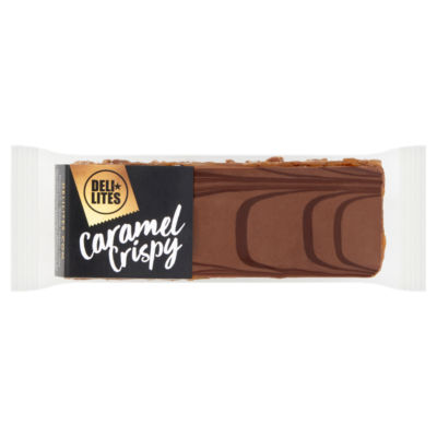 Deli Lites Caramel Crispy 65g chocolate bar, imported from the UK