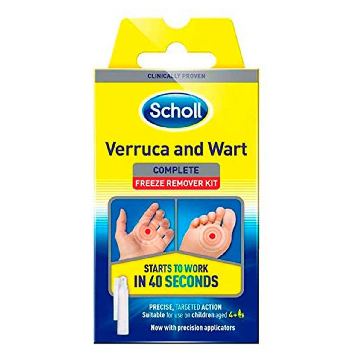 Scholl freeze remover kit for warts and verrucas (British brand)