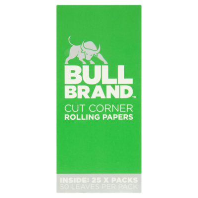 Bull Brand Papiers à rouler Coins coupés 25 Paquets