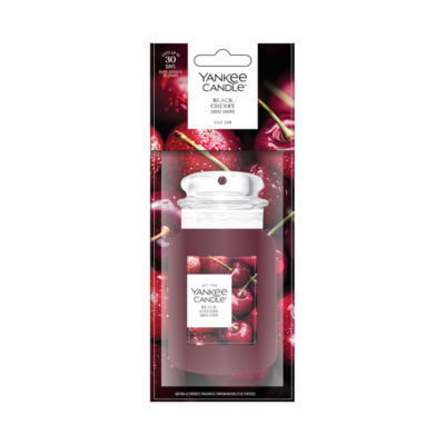 Yankee Candle black cherries car air freshener jar (British brand)