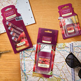 Yankee Candle black cherries car air freshener jar (British brand)