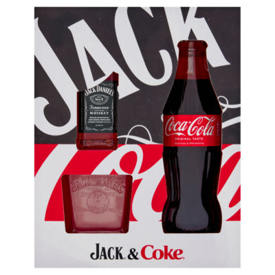 Jack & Coke gift set collectable glass tumbler, imported from the UK