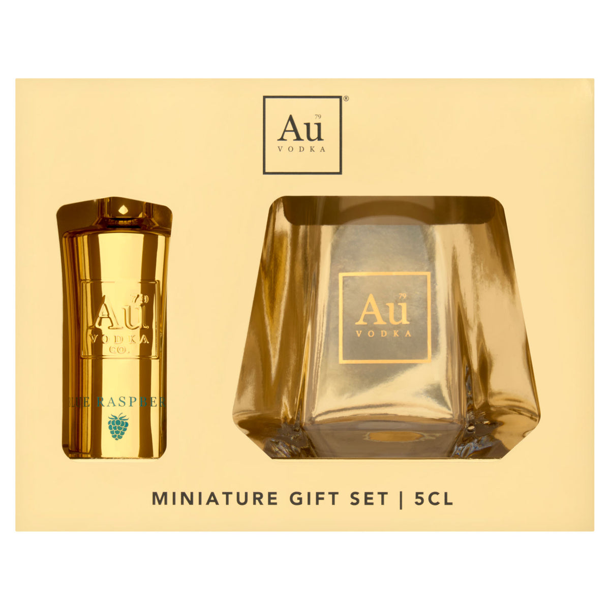 Au Vodka miniature gift set 5cl - British product