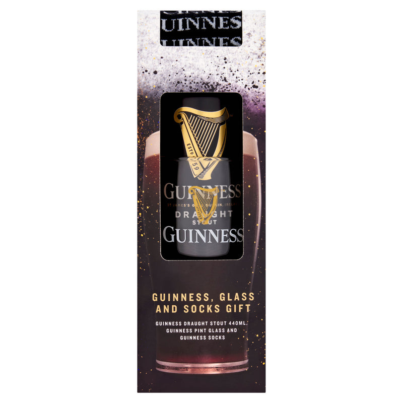 Guinness gift set glass and socks 440ml (British brand)
