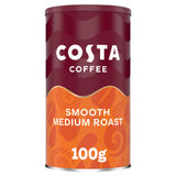 Costa instant coffee smooth medium roast 100g, imported from the UK