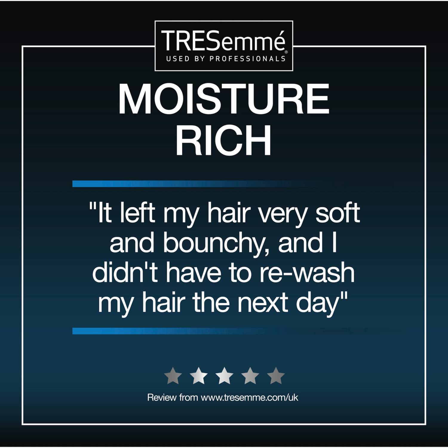 TRESemmé moisture rich shampoo 100ml, UK version
