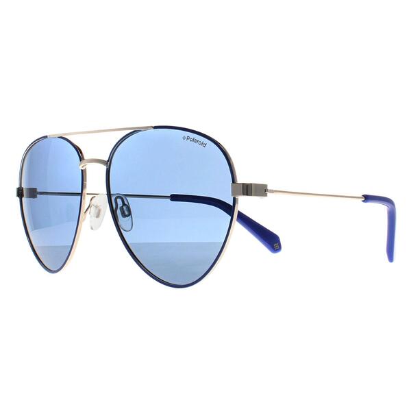 Polaroid gold polarised aviator sunglasses for women, UK version
