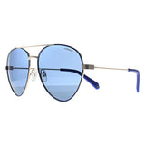 Polaroid gold polarised aviator sunglasses for women, UK version