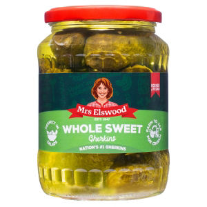 ASDA Mrs Elswood Whole Sweet Gherkins 670g- Buy online at McGrocer