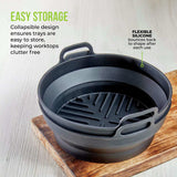 Tower silicone air fryer foldable trays set of 2 - British product