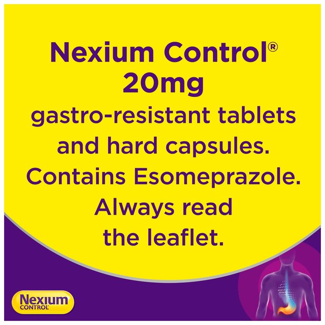 Nexium Control Heartburn & Indigestion 24 Hour Relief 20mg 14 Caps    14 per pack GOODS M&S   