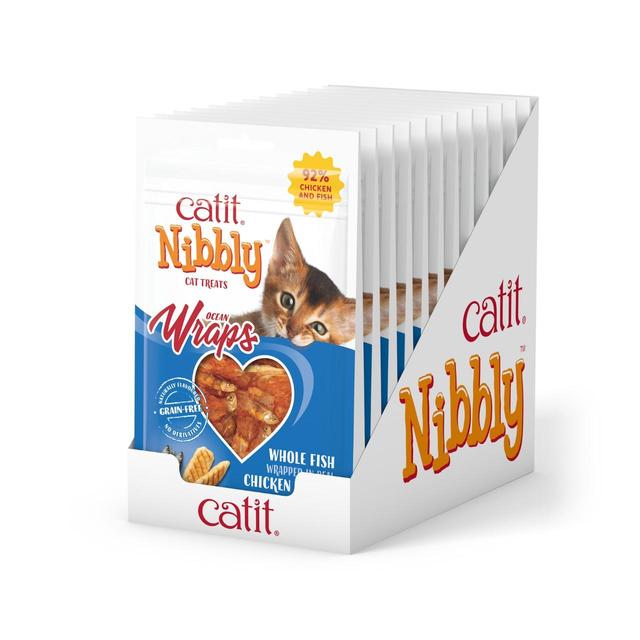 Catit Nibbly Wraps Chicken & Fish Cat Treat   30g GOODS M&S   