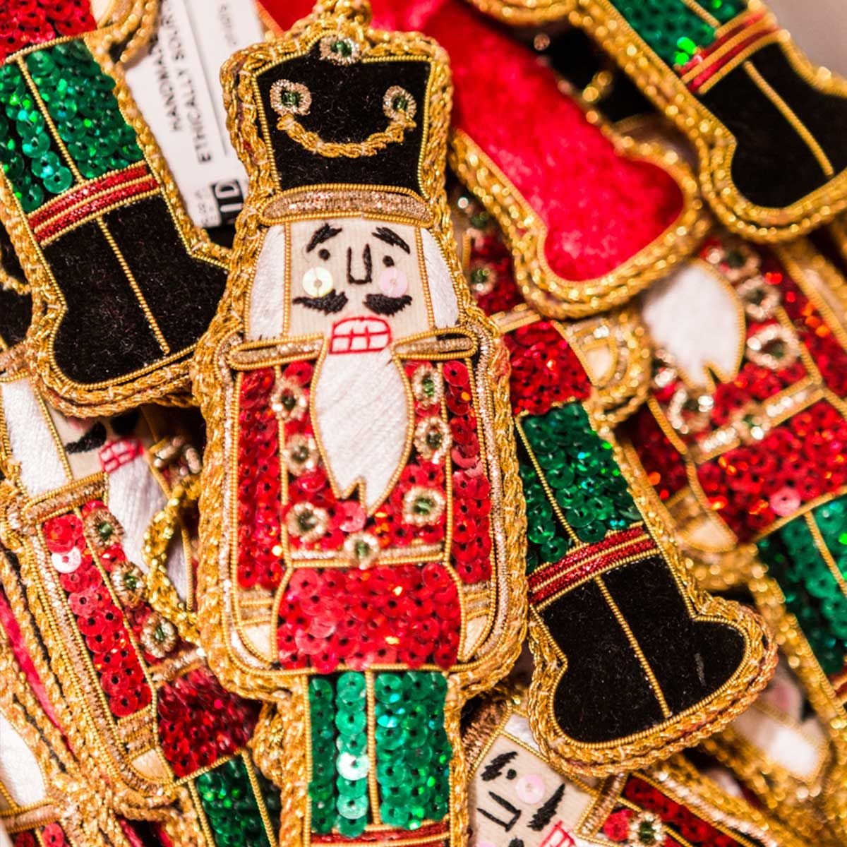 Fortnum & Mason embroidered nutcracker Christmas ornament 14cm, imported from the UK