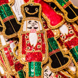 Fortnum & Mason embroidered nutcracker Christmas ornament 14cm, imported from the UK