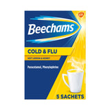 Beechams Cold & Flu Hot Lemon & Honey 5 Sachets GOODS ASDA   