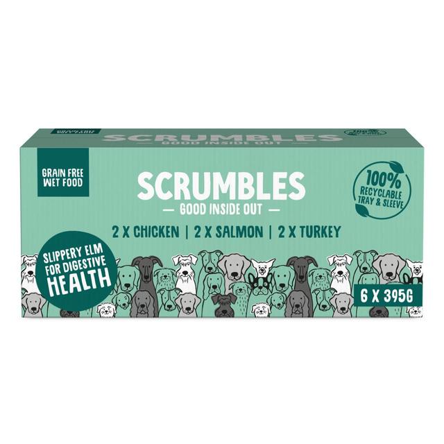 Scrumbles Grain Free Wet Dog Food Pate Multipack   6 x 395g GOODS M&S   