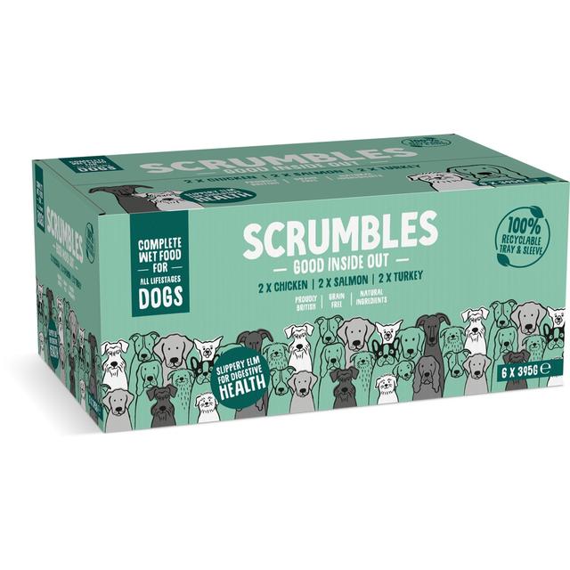 Scrumbles Grain Free Wet Dog Food Pate Multipack   6 x 395g GOODS M&S   