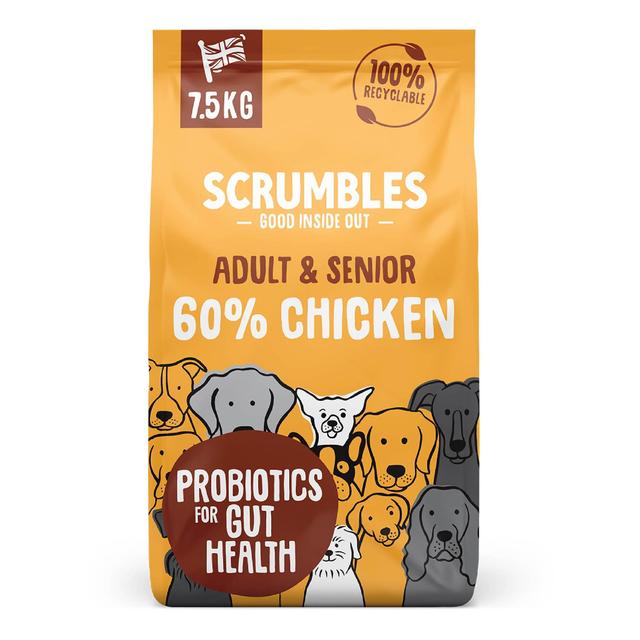 Scrumbles Adult and Seniors Chicken Dry Dog Food   7.5kg