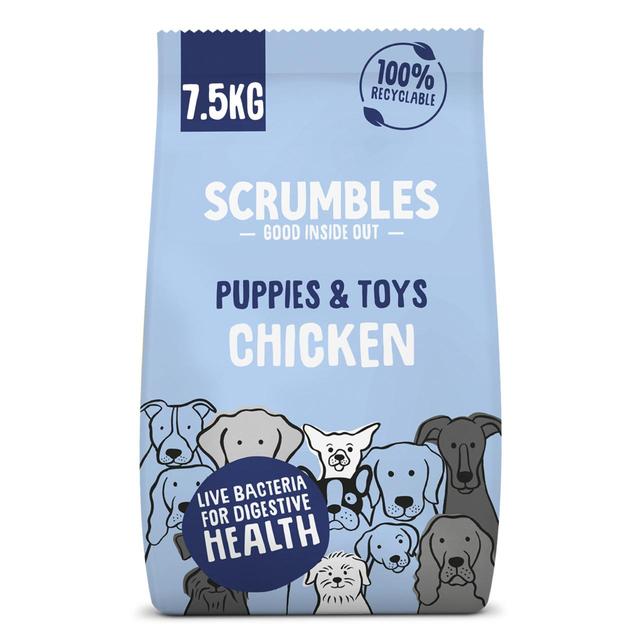 Scrumbles Gluten free Puppies & Toys Chicken Dry Dog Food   7.5kg GOODS M&S   