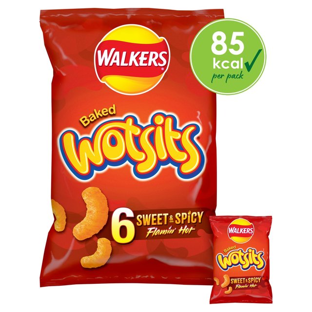 Walkers Wotsits Sweet & Spicy Flamin Hot Multipack Snacks   6 per pack GOODS M&S   