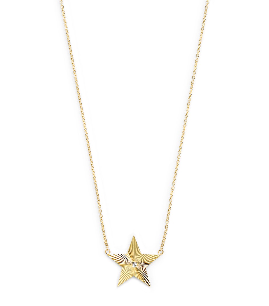 Jennifer Meyer 70s star necklace yellow gold diamond (British brand)