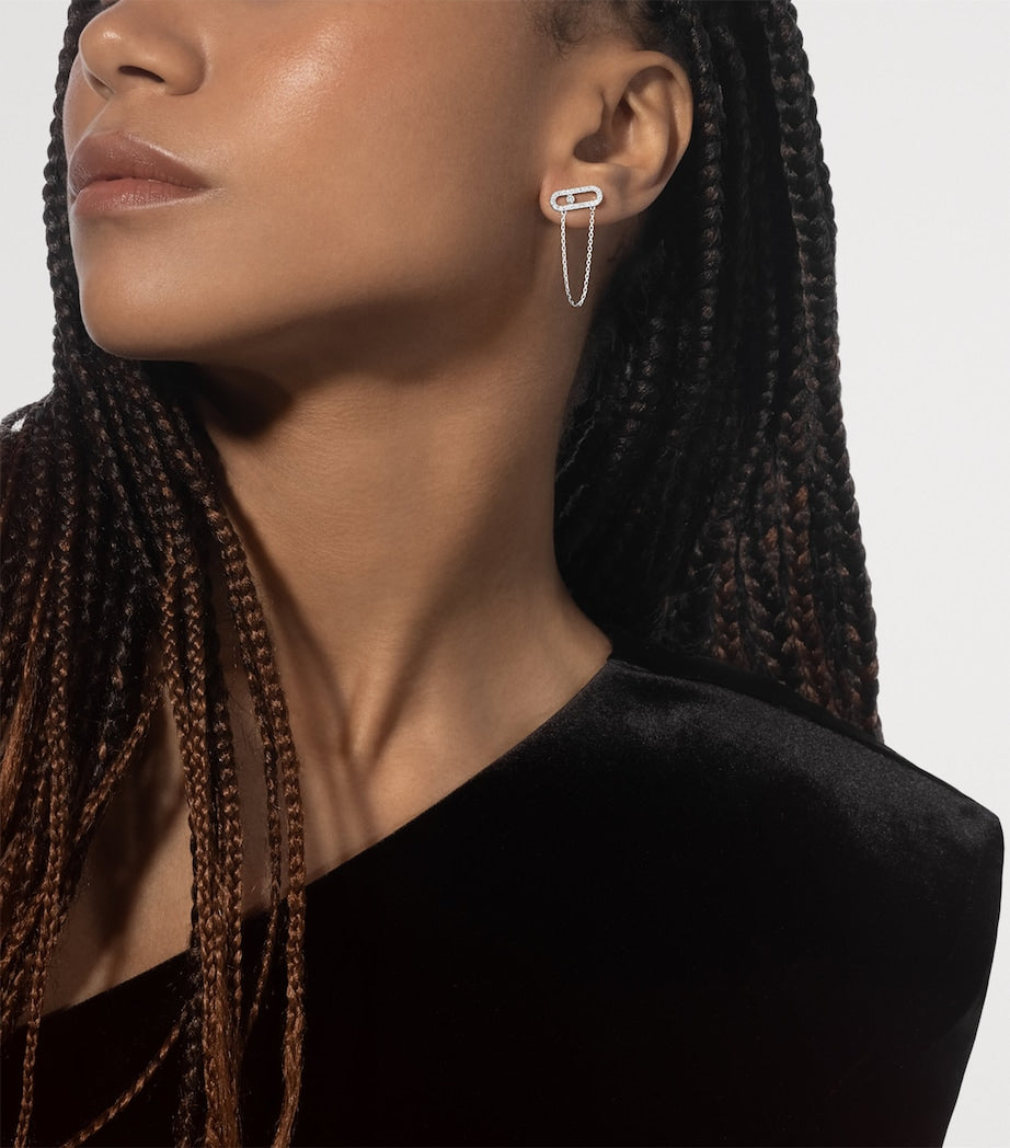 Messika Move Uno earrings white gold diamonds, UK version