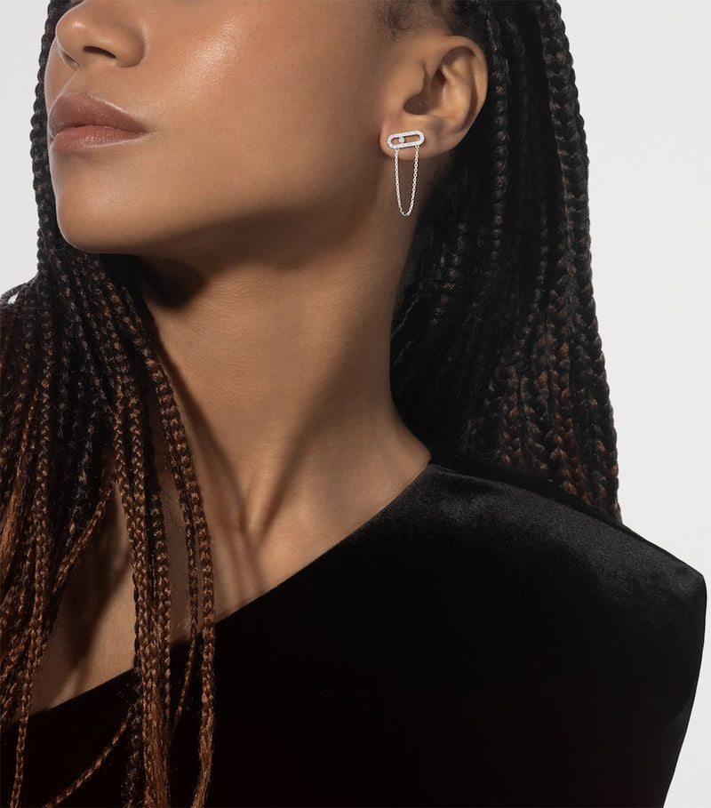 Messika Move Uno earrings white gold diamonds, UK version
