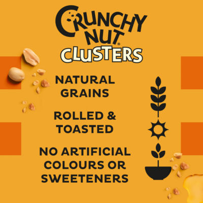 Kellogg's breakfast cereal Honey & Nut Clusters 400g, imported from the UK