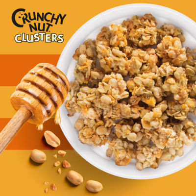 Kellogg's breakfast cereal Honey & Nut Clusters 400g, imported from the UK