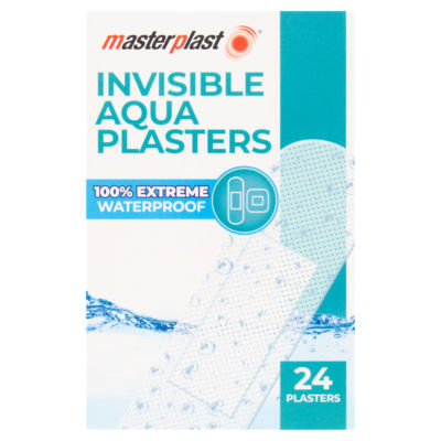 ASDA Masterplast 24 usynlige aqua vanntette plaster – Kjøp online hos McGrocer
