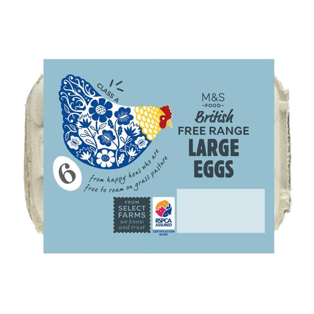 M&S Large Free Range Eggs   6 per pack