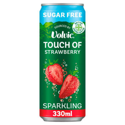 ASDA Volvic Touch of Strawberry Sparkling Sugar Free Flavoured Water 330ml- Buy online at McGrocer