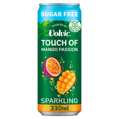 Volvic sparkling flavoured water Mango Passion 330ml multipack (British brand)