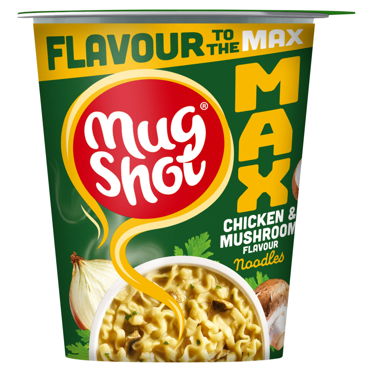 Mug Shot Max chicken mushroom noodles 68g (British brand)