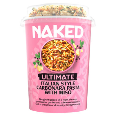 Naked pasta cup carbonara with miso 80g, UK version