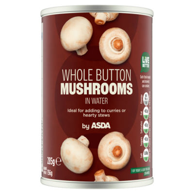 ASDA ASDA Hele Champignon i Vann Hermetisk Sopp 285g - Kjøp på nett hos McGrocer
