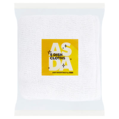 ASDA ASDA Just Essentials Dish Cloths 5 Pack- Buy online at McGrocer