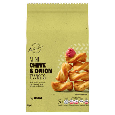 ASDA chive and onion mini twists 125g - British product