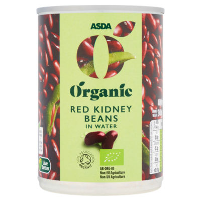 ASDA Organic Red Kidney Beans in Water 400g