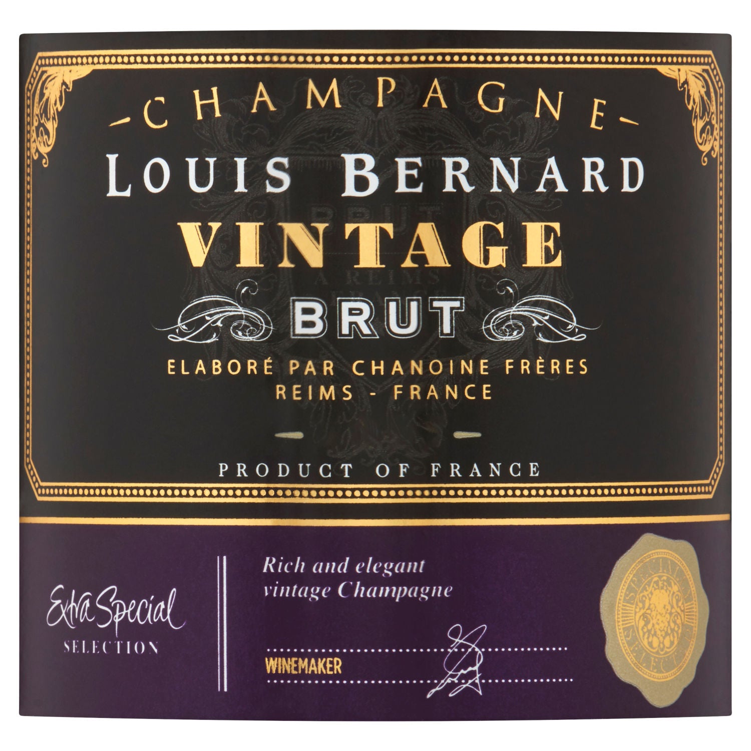 Louis Bernard Vintage Brut Champagne 75cl - British product