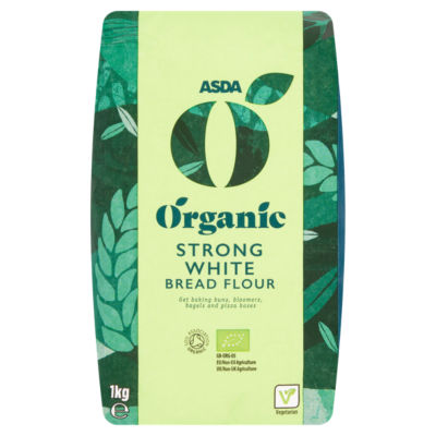 ASDA Organic Strong White Bread Flour 1kg - British product