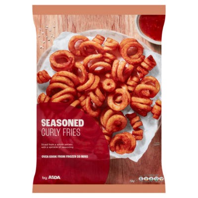 ASDA Seasoned Curly Fries Frozen Potato Ovenbaked 750g