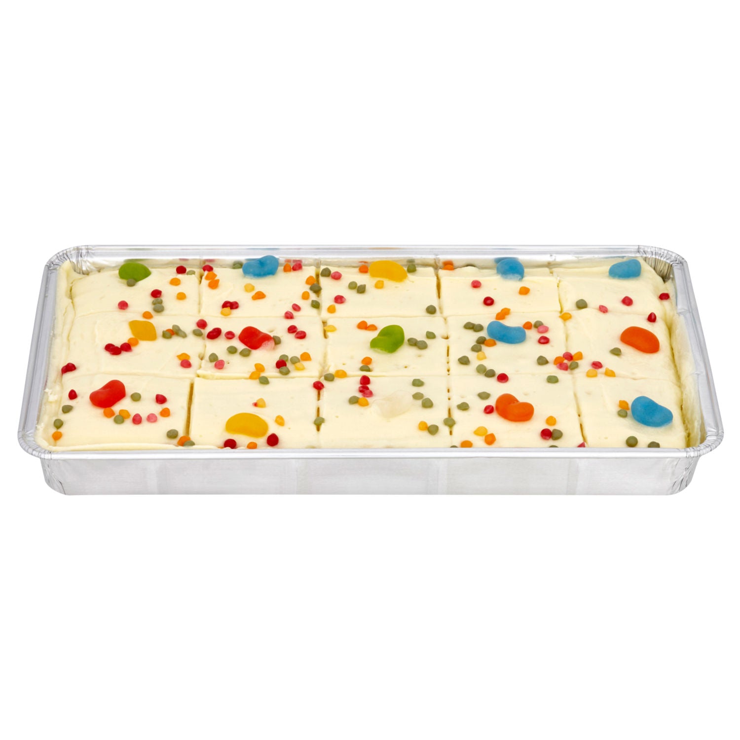 ASDA Vanilla Party Cake with jelly bean topping (British brand)
