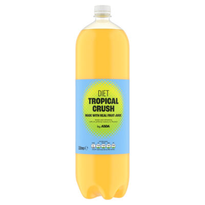 ASDA Diet Tropical Crush soft drink 2 litres - British product
