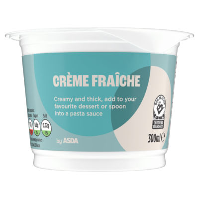 ASDA branded crème fraîche 300ml tub - British product