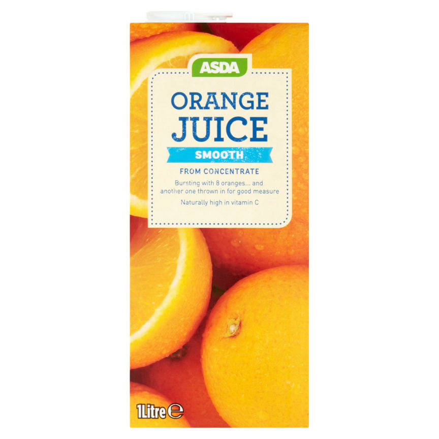 ASDA Orange Juice Smooth Carton GOODS ASDA   